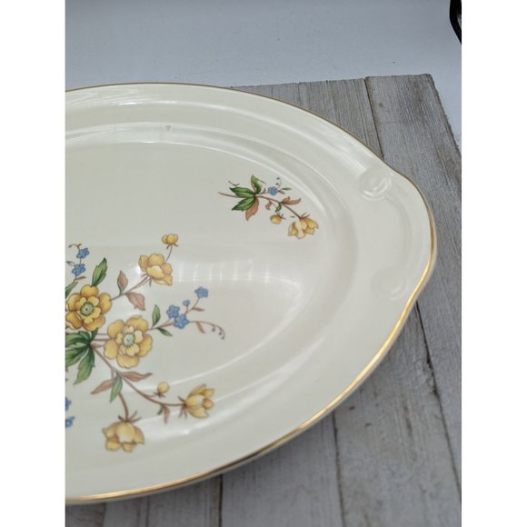 Vintage Set Taylor Smith Taylor Serving Platter Yellow Buttercups TST237 - Picture 2 of 5